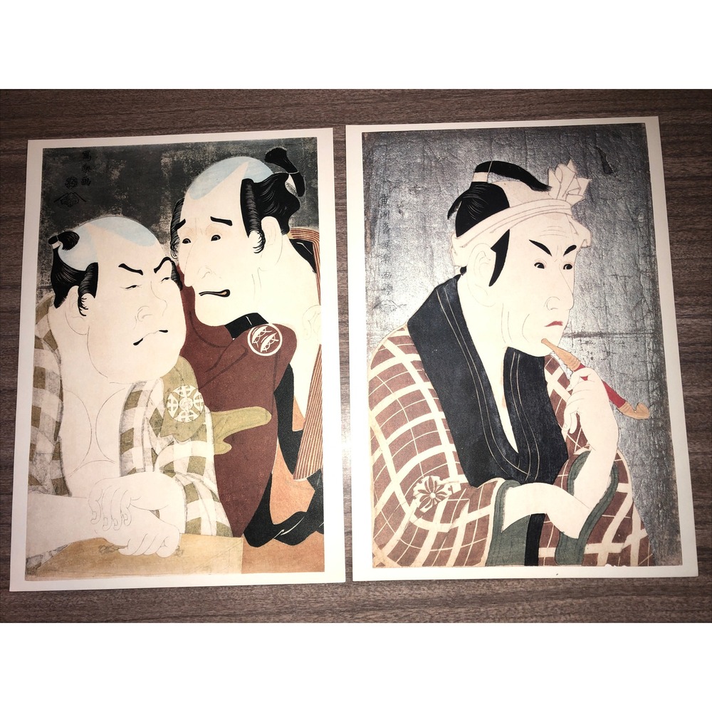 Toshusai Sharaku Japanese Woodblock Print Lot